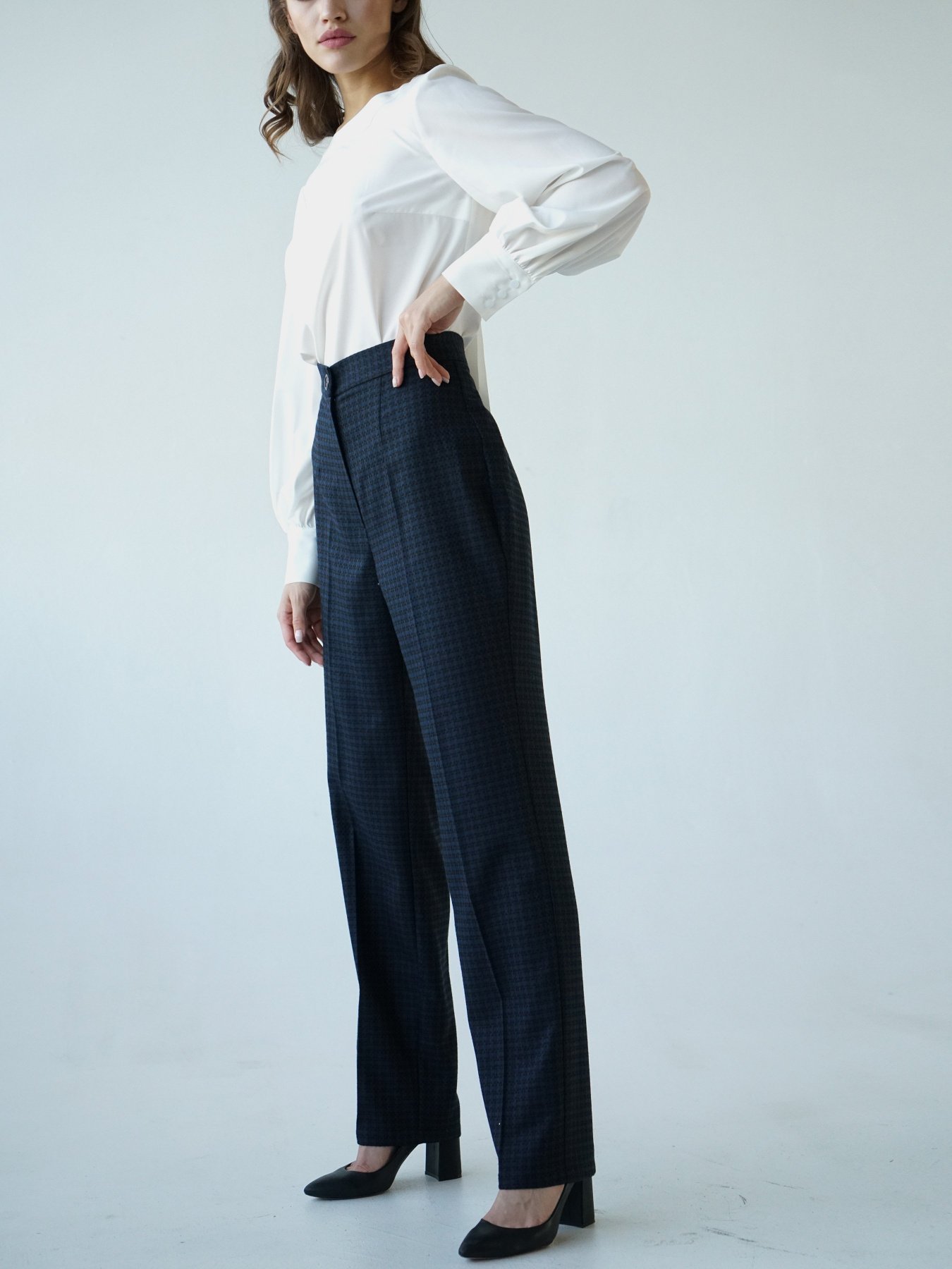 Брюки повседневные VOVK модель 09654 клітинка Фото