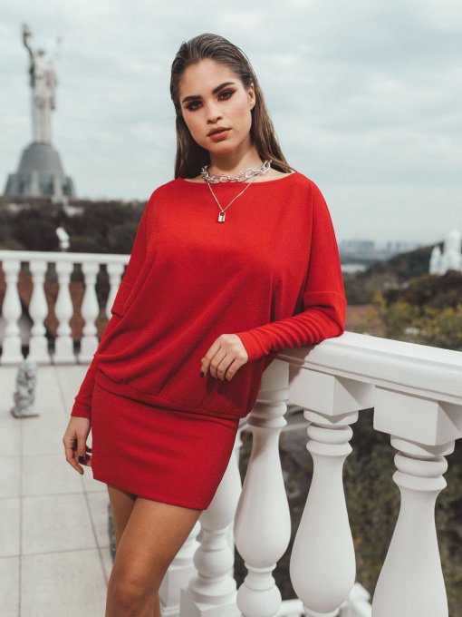 Платья VOVK модель 010212 червоний Фото