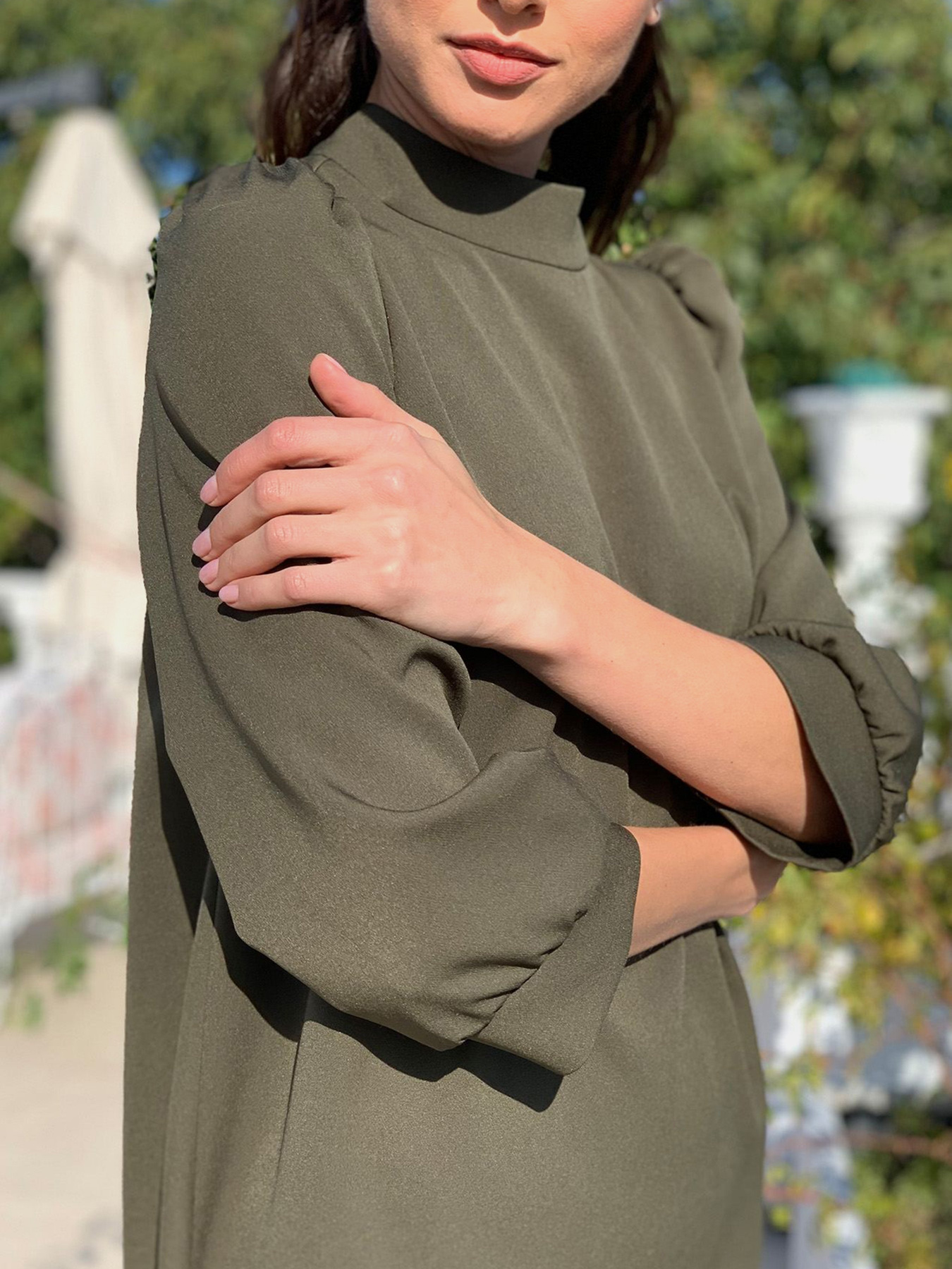 Платья VOVK модель 010047 оливковий Фото