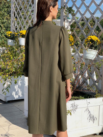 Платья VOVK модель 010047 оливковий Фото