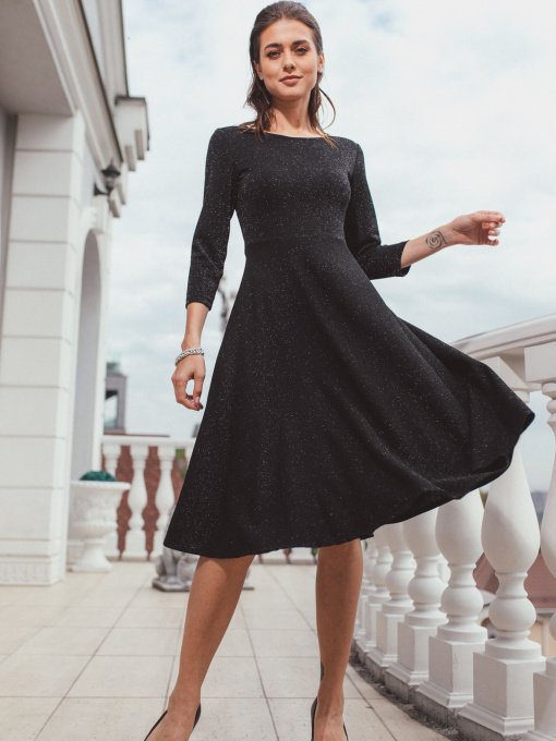 Платья VOVK модель 07242 чорний Фото