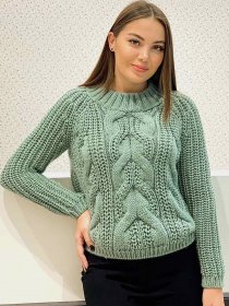 Свитер VOVK модель 010374 м'ятний Фото