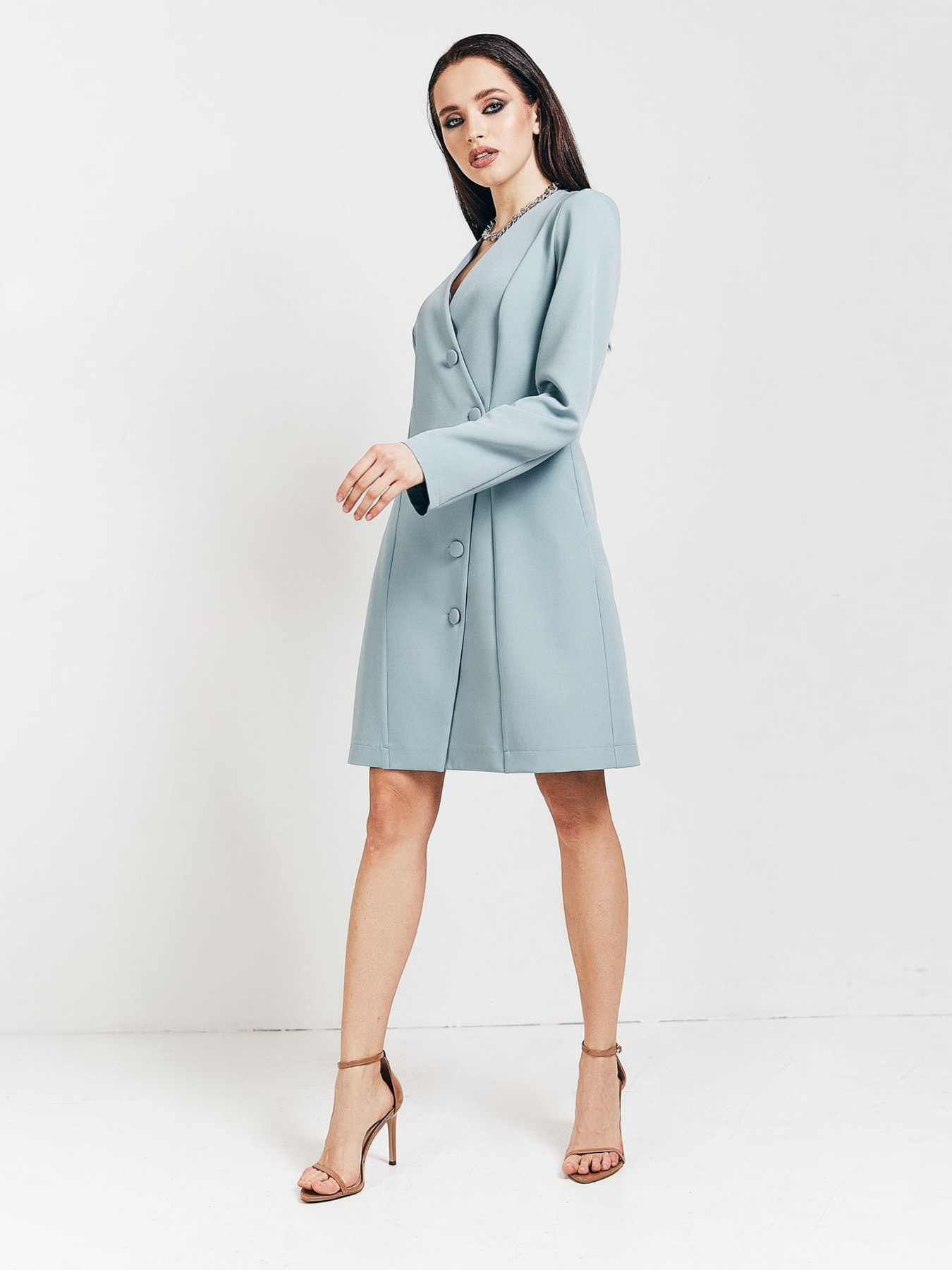 Сукні VOVK модель 010975 блакитно-сірий Фото