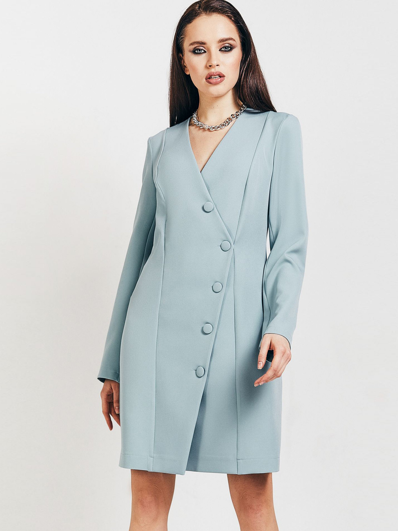 Сукні VOVK модель 010975 блакитно-сірий Фото