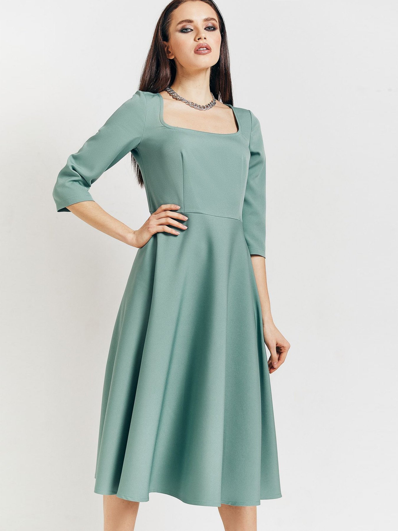 Платья VOVK модель 010745 шалфей Фото