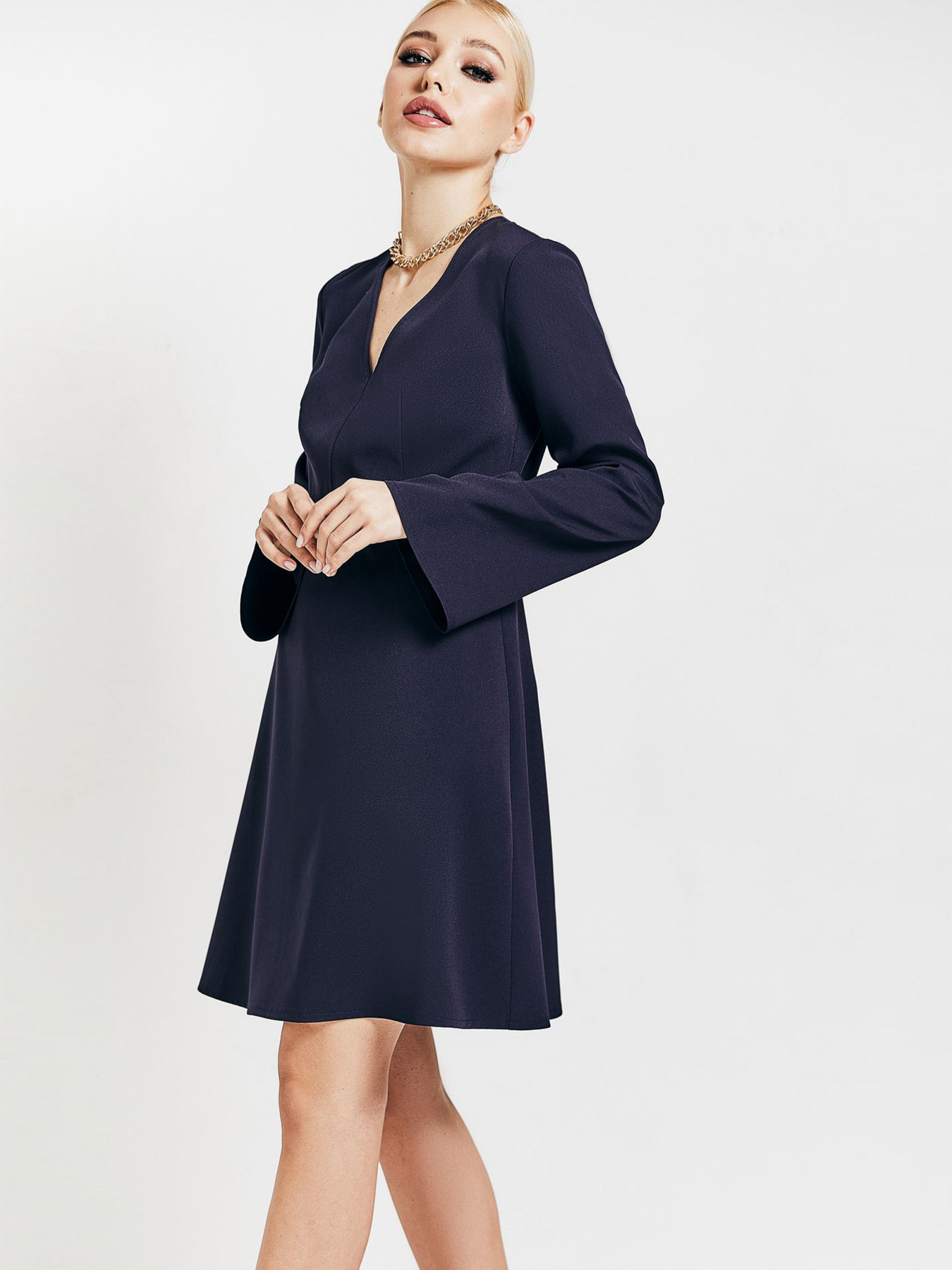 Сукні VOVK модель 010094 темно-синій Сукні VOVK модель 010094 темно-синій Фото