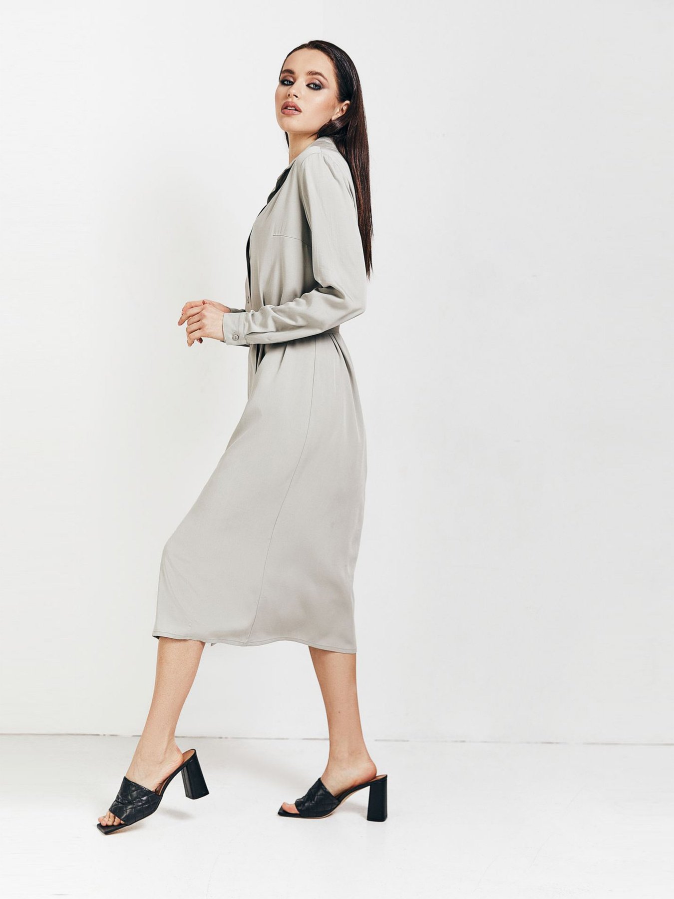 Платья VOVK модель 010259 шалфей Фото