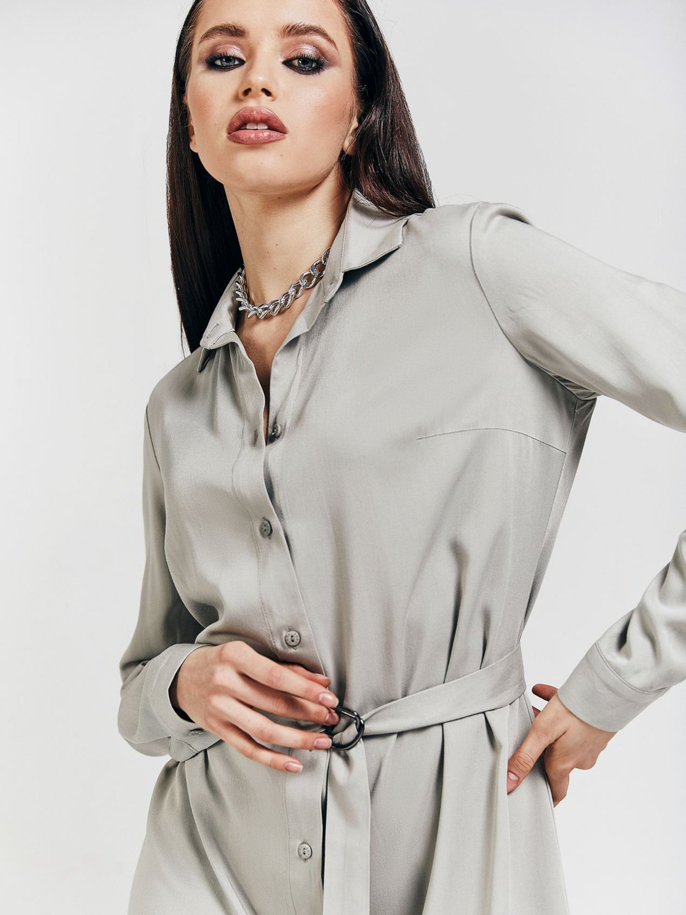 Платья VOVK модель 010259 шалфей Фото