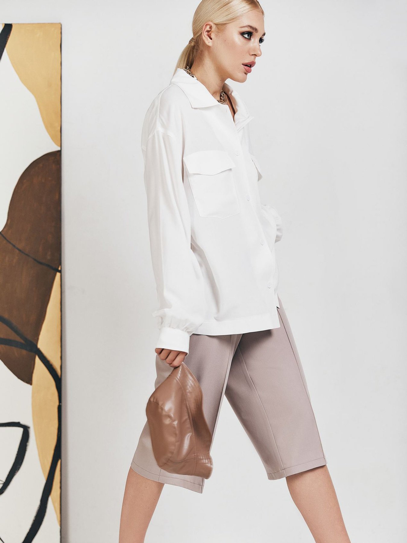 Сорочка VOVK модель 010929 молочний Фото