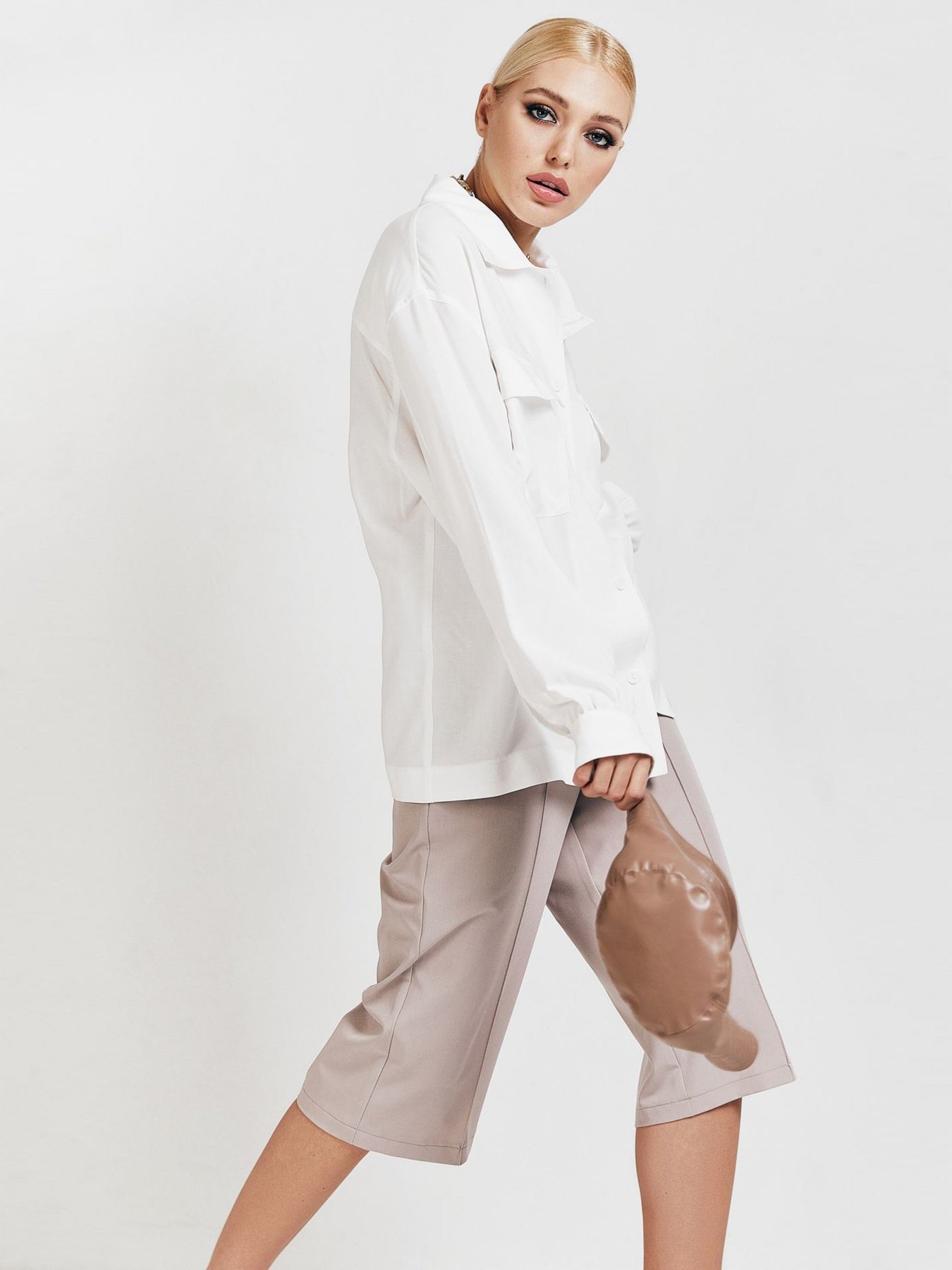 Рубашка повседневная VOVK модель 010929 молочний Фото