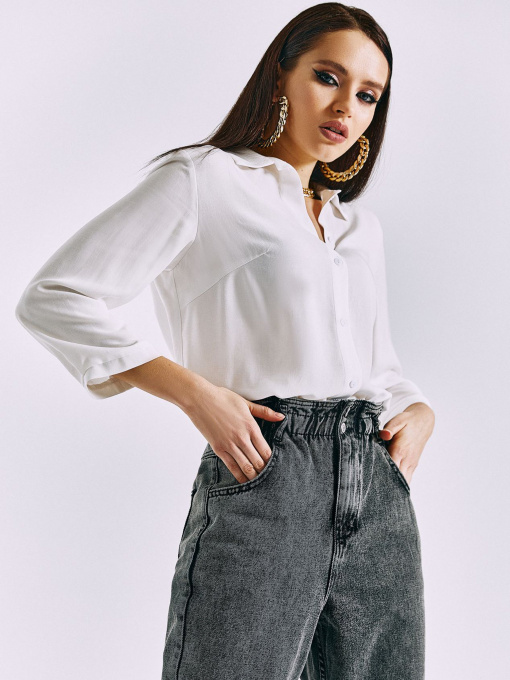 Рубашка повседневная VOVK модель 010955 молочний Фото