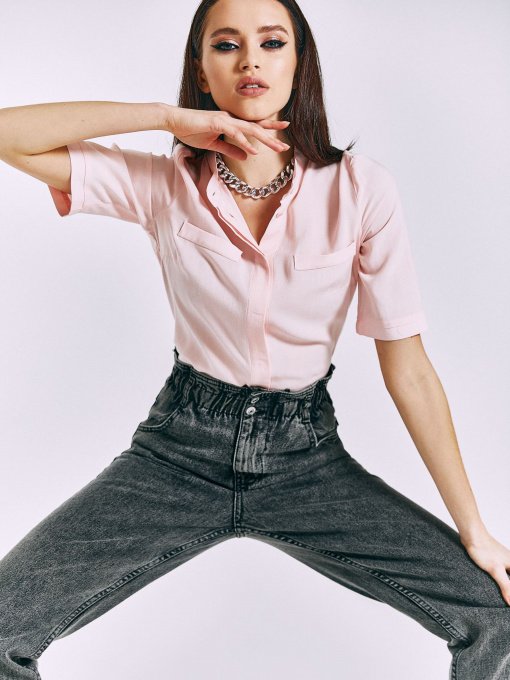 Блуза VOVK модель 08167 пудровий Фото