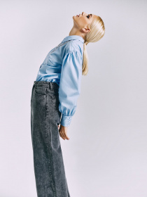 Блуза VOVK модель 010994 небесний Блуза VOVK модель 010994 небесний Фото