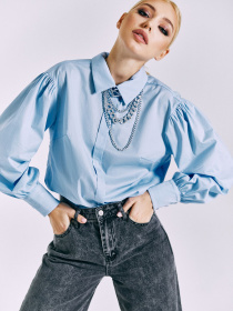 Блуза VOVK модель 010994 небесний Блуза VOVK модель 010994 небесний Фото