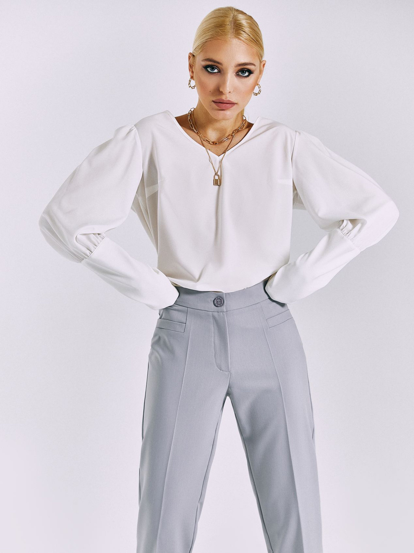 Блуза VOVK модель 09984 молочний Фото