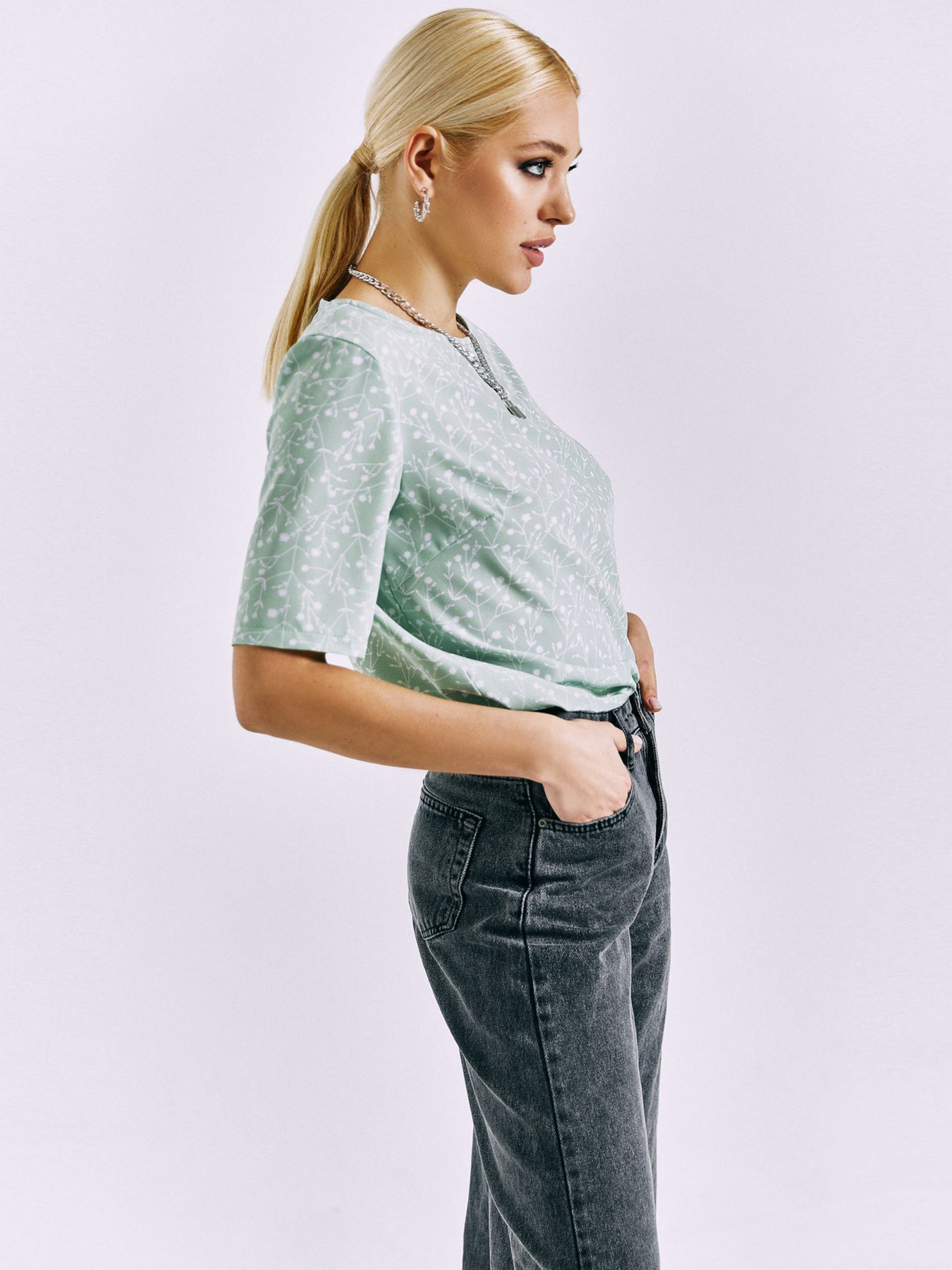 Блуза VOVK модель 010903 трав'яний Фото