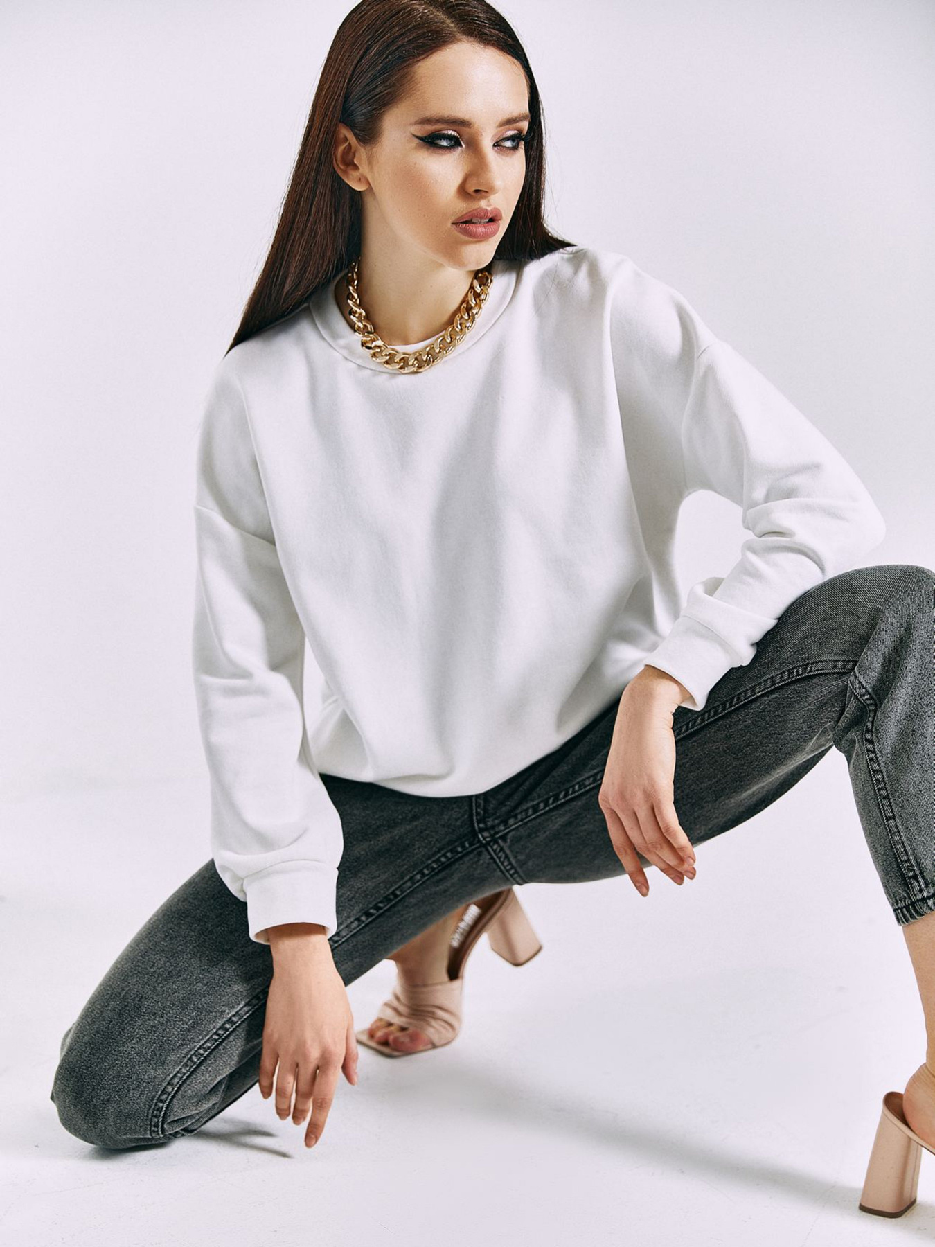 Свитшот VOVK модель 010749 молочний Фото