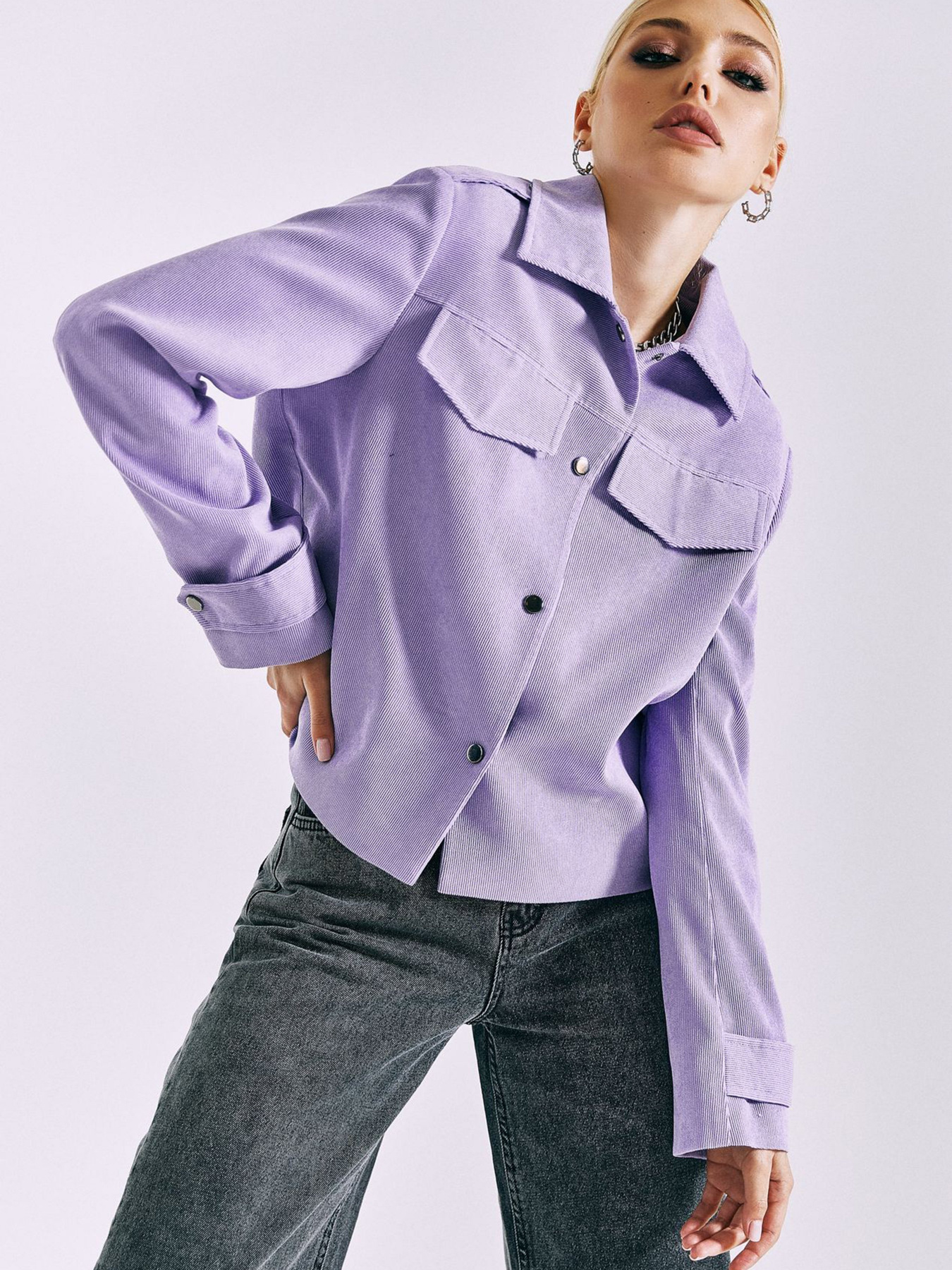 Демісезонна куртка VOVK модель 010792 бузковий Фото