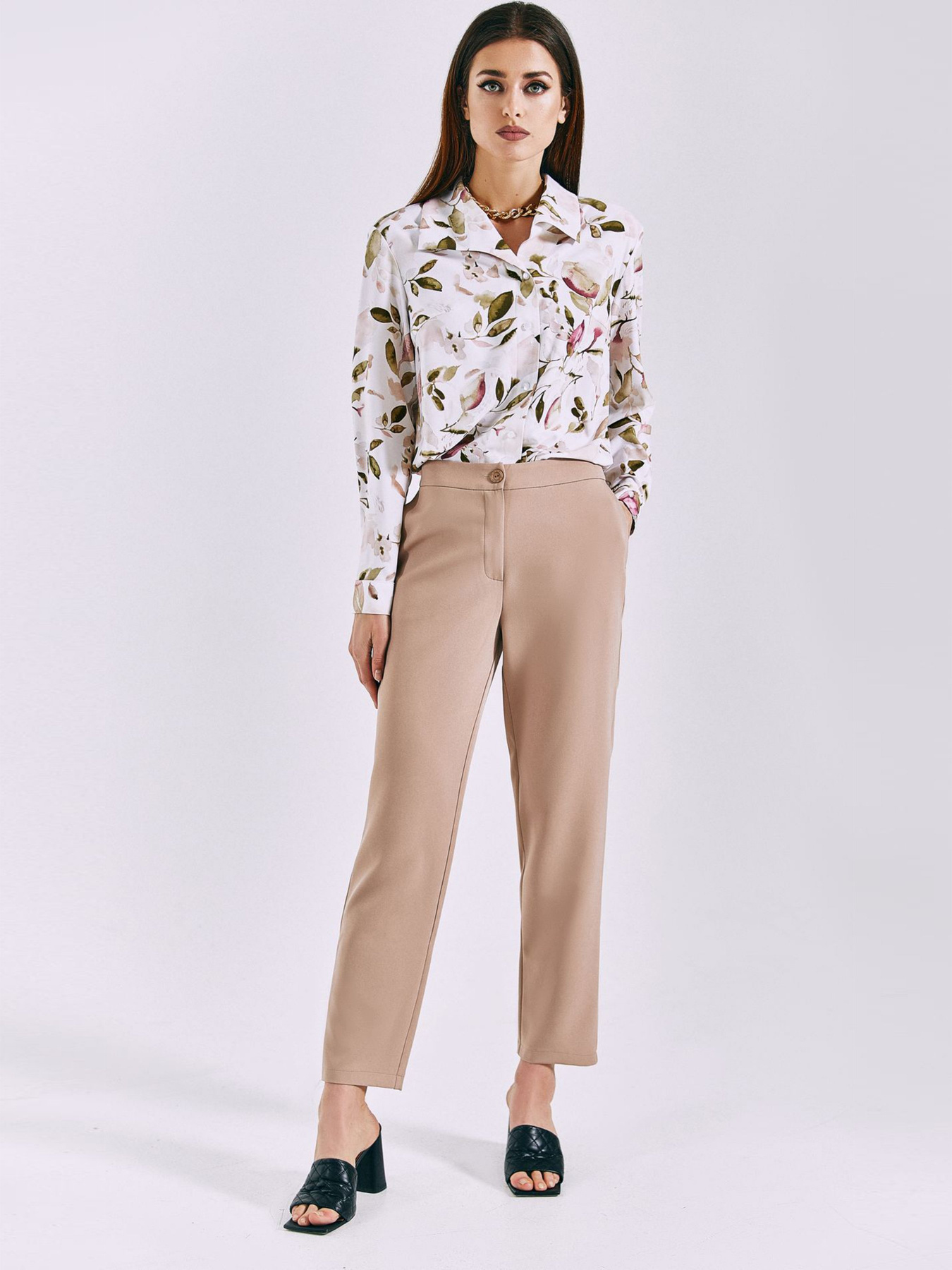 Брюки повседневные VOVK модель 010971 капучіно Фото