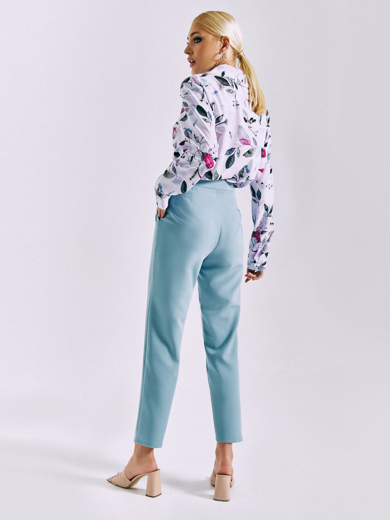 Брюки повседневные VOVK модель 010973 блакитно-сірий Фото