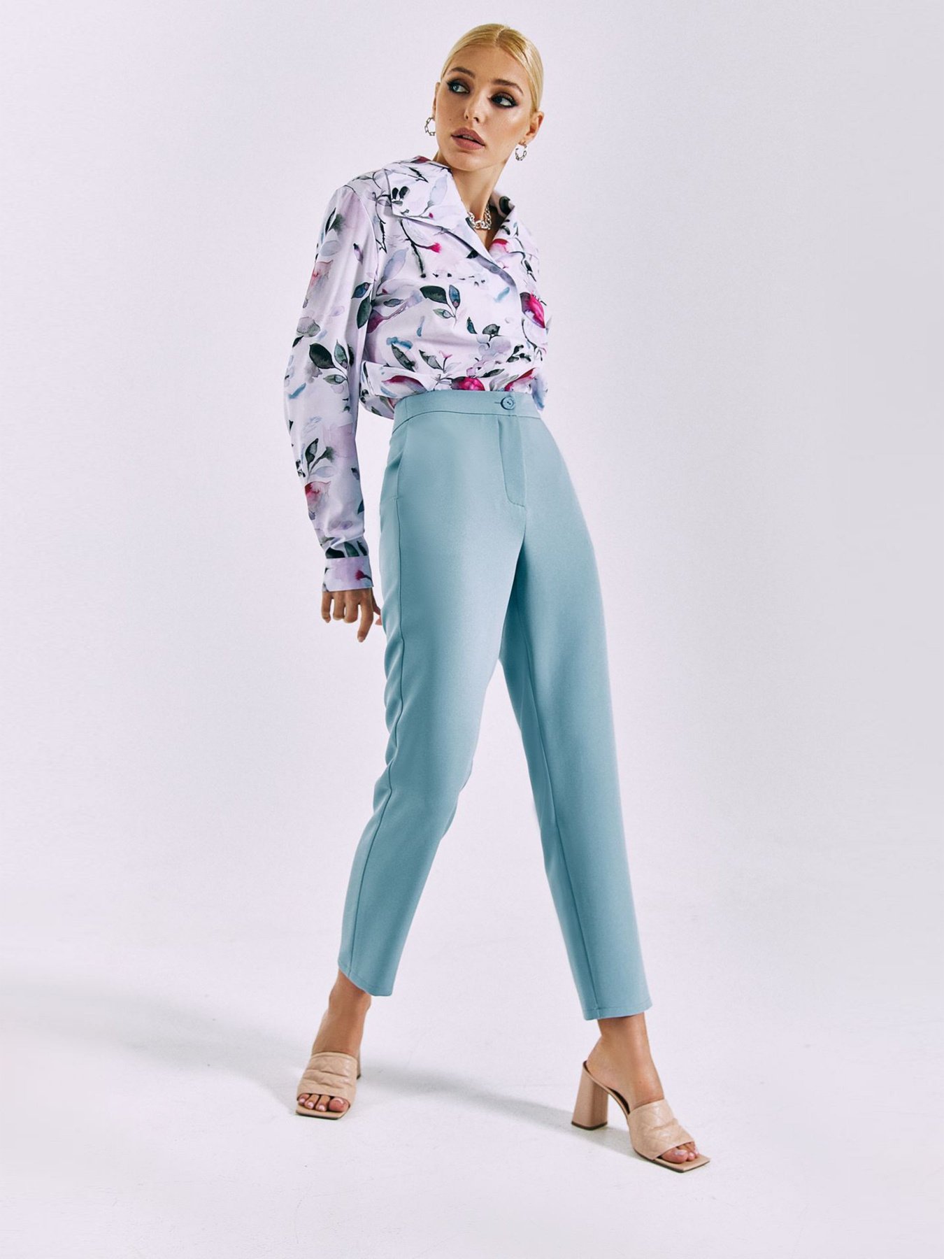 Повсякденні штани VOVK модель 010973 блакитно-сірий Фото