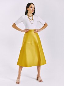 Юбки VOVK модель 010882 гірчичний Фото