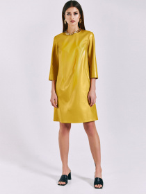 Платья VOVK модель 010885 гірчичний Фото