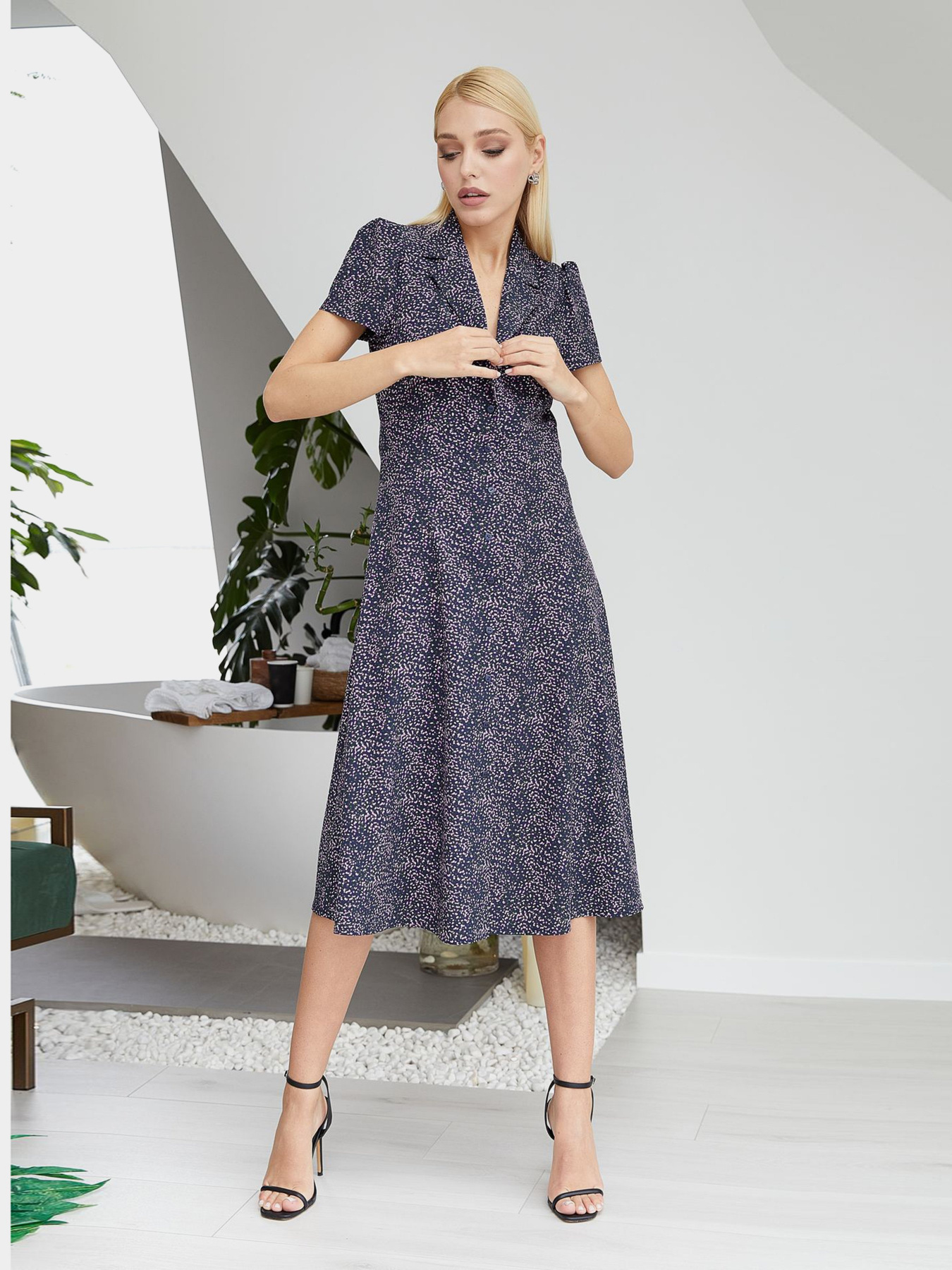 Платья VOVK модель 09832 темно-синій Фото