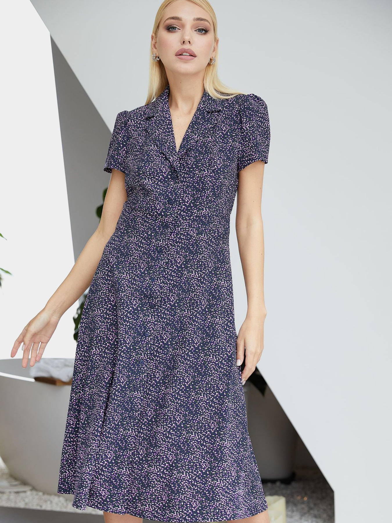 Платья VOVK модель 09832 темно-синій Фото