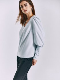Блуза VOVK модель 010951 сіро-блакитний Фото