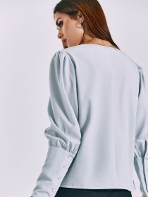 Блуза VOVK модель 010951 сіро-блакитний Фото