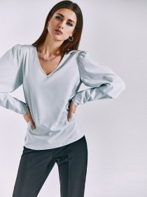 Блуза VOVK модель 010951 сіро-блакитний Фото