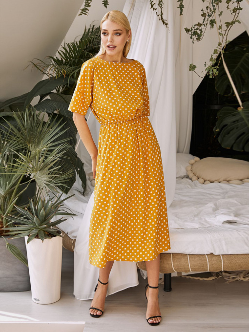 Сукні VOVK модель 011008 гірчичний Фото