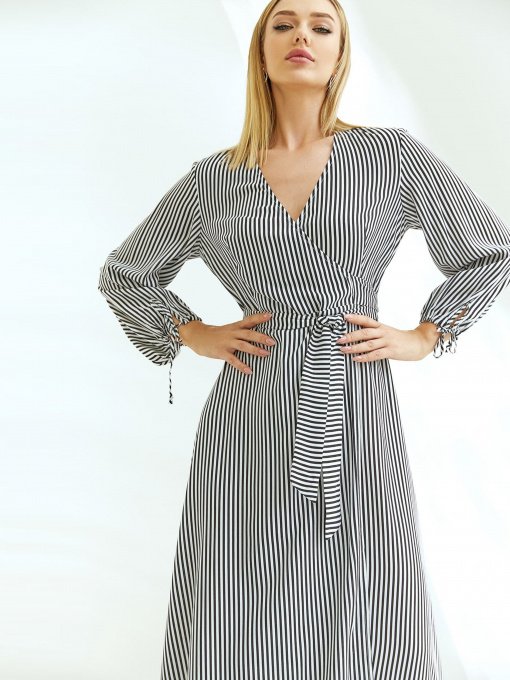 Платья VOVK модель 08816 смужка Фото