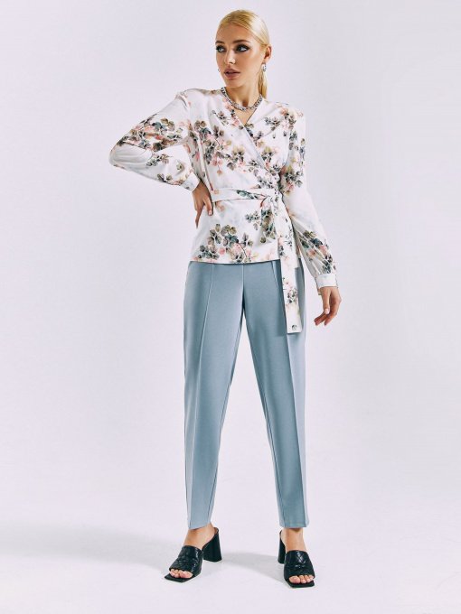 Брюки повседневные VOVK модель 010874 сіро-небесний Фото