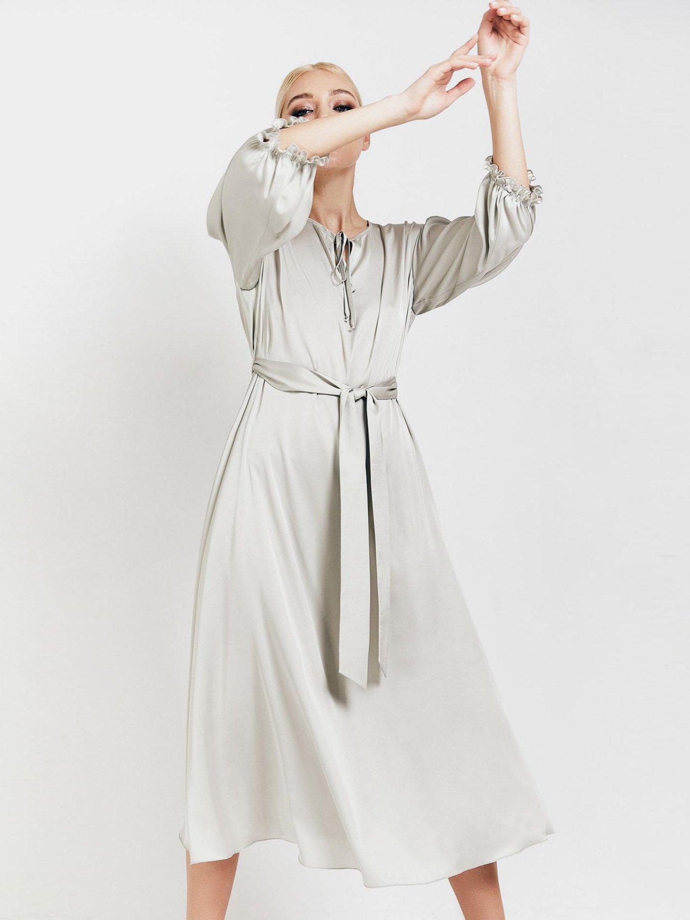 Платья VOVK модель 010976 шалфей Фото