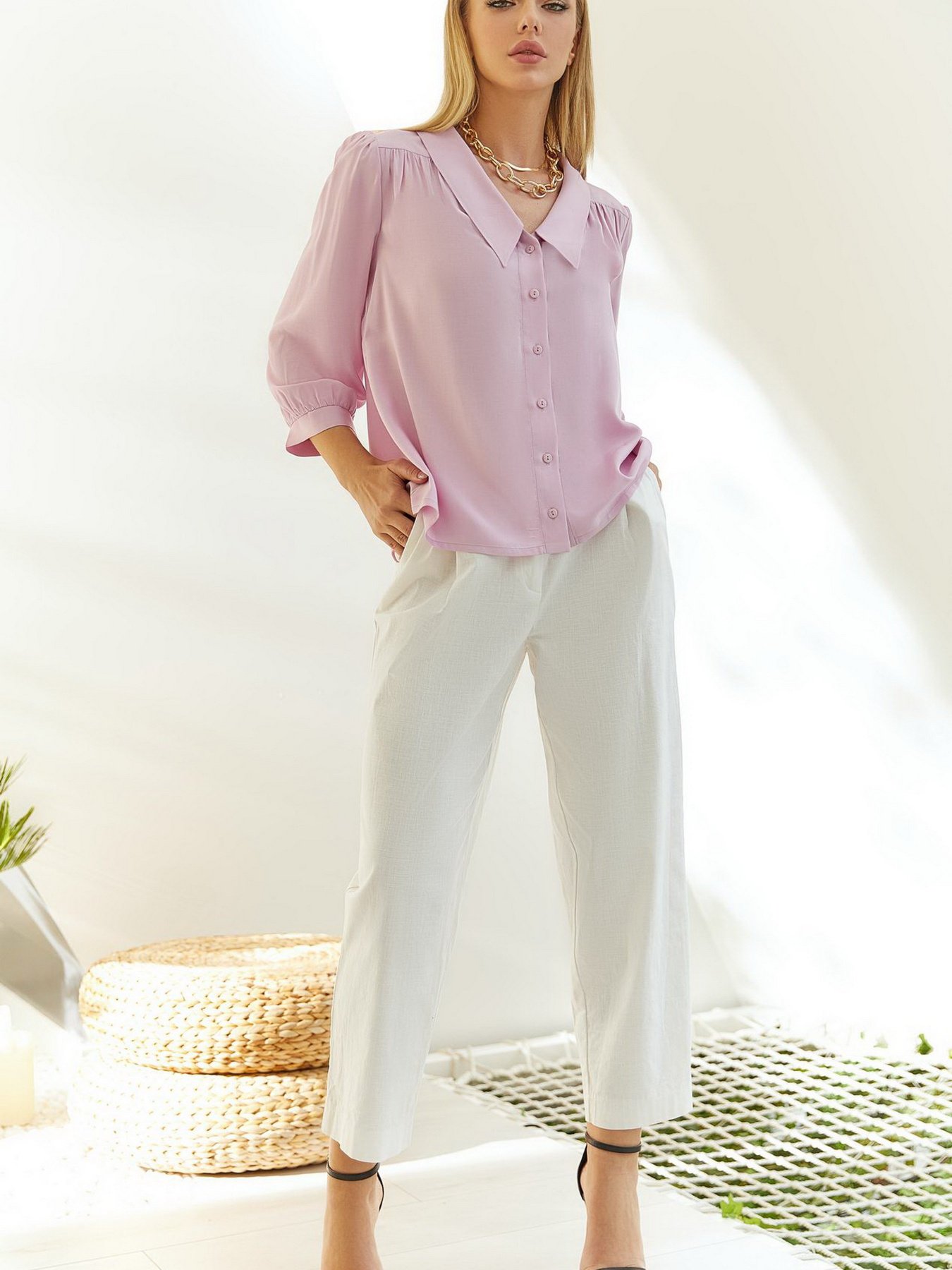 Блуза VOVK модель 011321 фрезовий Фото