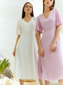 Платья VOVK модель 09801 молочний Фото