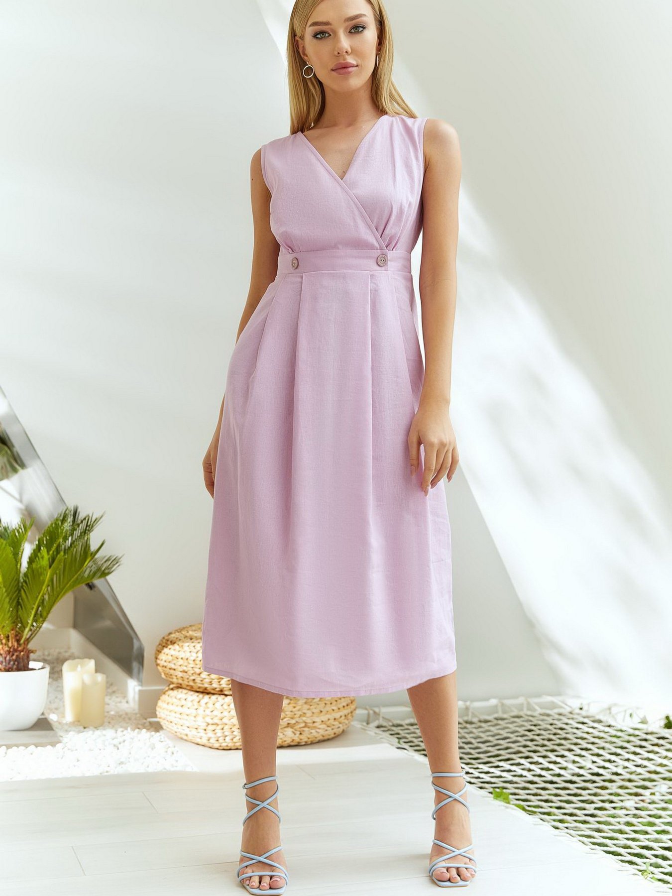 Платья VOVK модель 011165 рожевий Фото