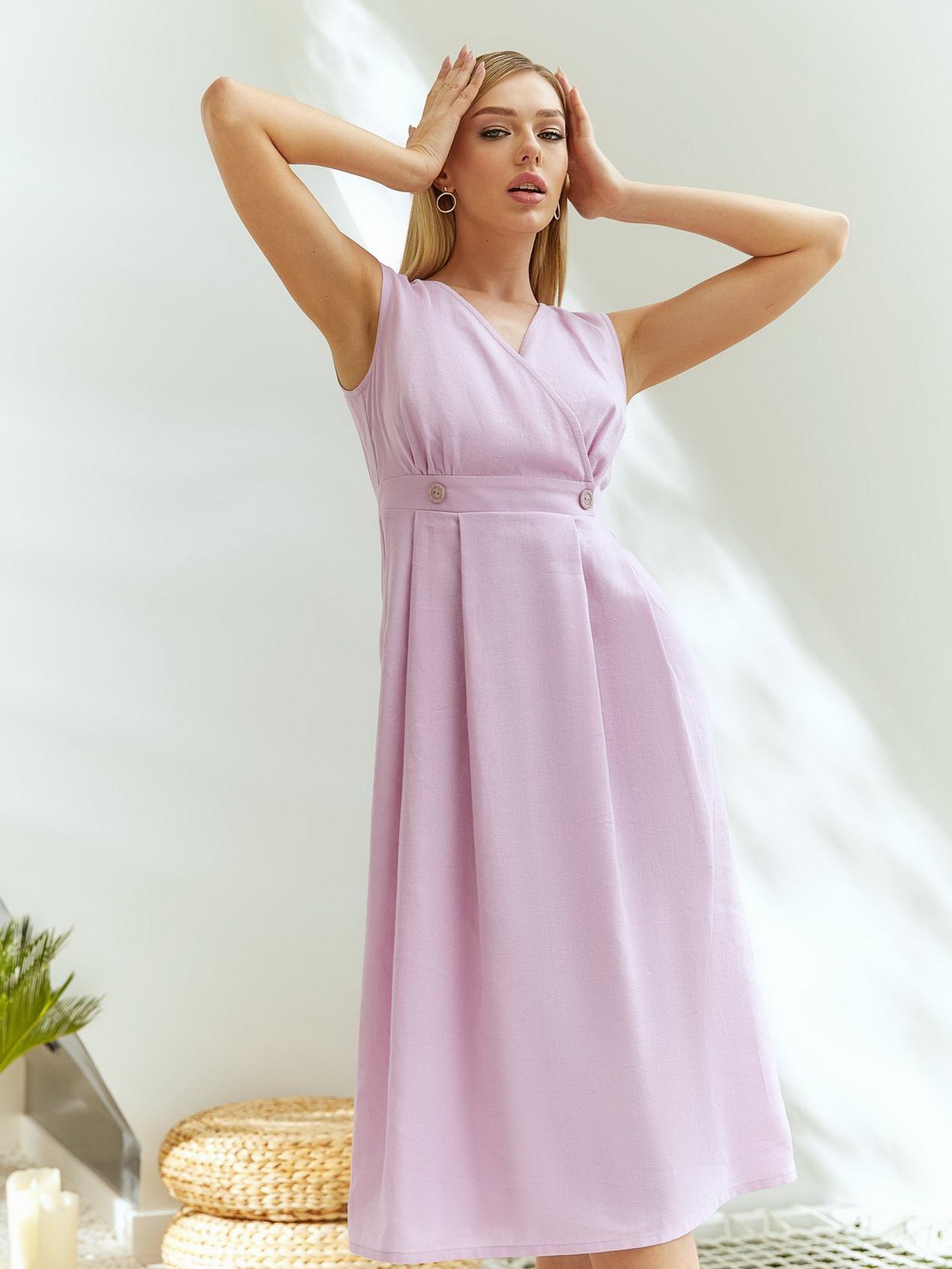 Платья VOVK модель 011165 рожевий Фото