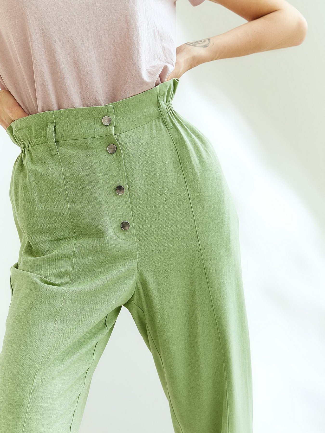 Повседневные штаны VOVK модель 011323 шалфей Фото