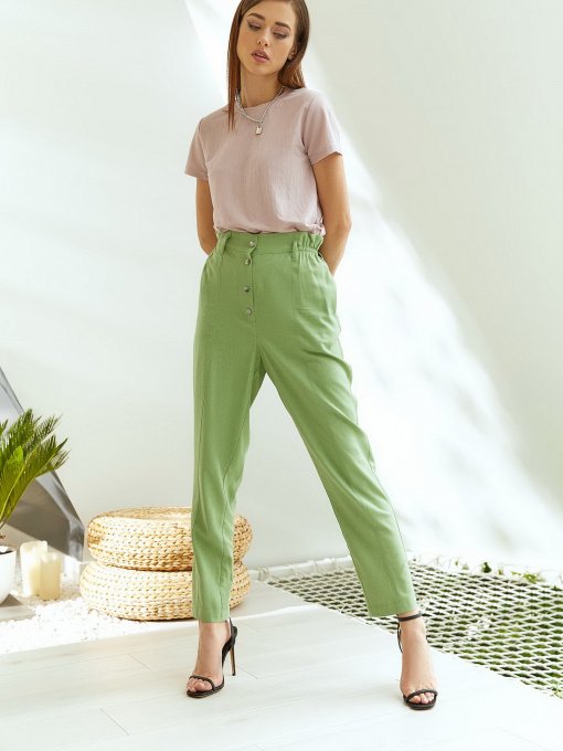 Повсякденні штани VOVK модель 011323 шалфей Фото