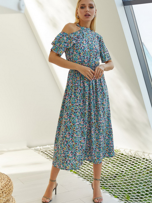 Платья VOVK модель 08813 квіти Фото