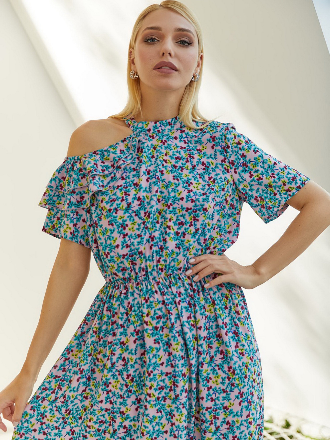 Платья VOVK модель 08813 квіти Фото