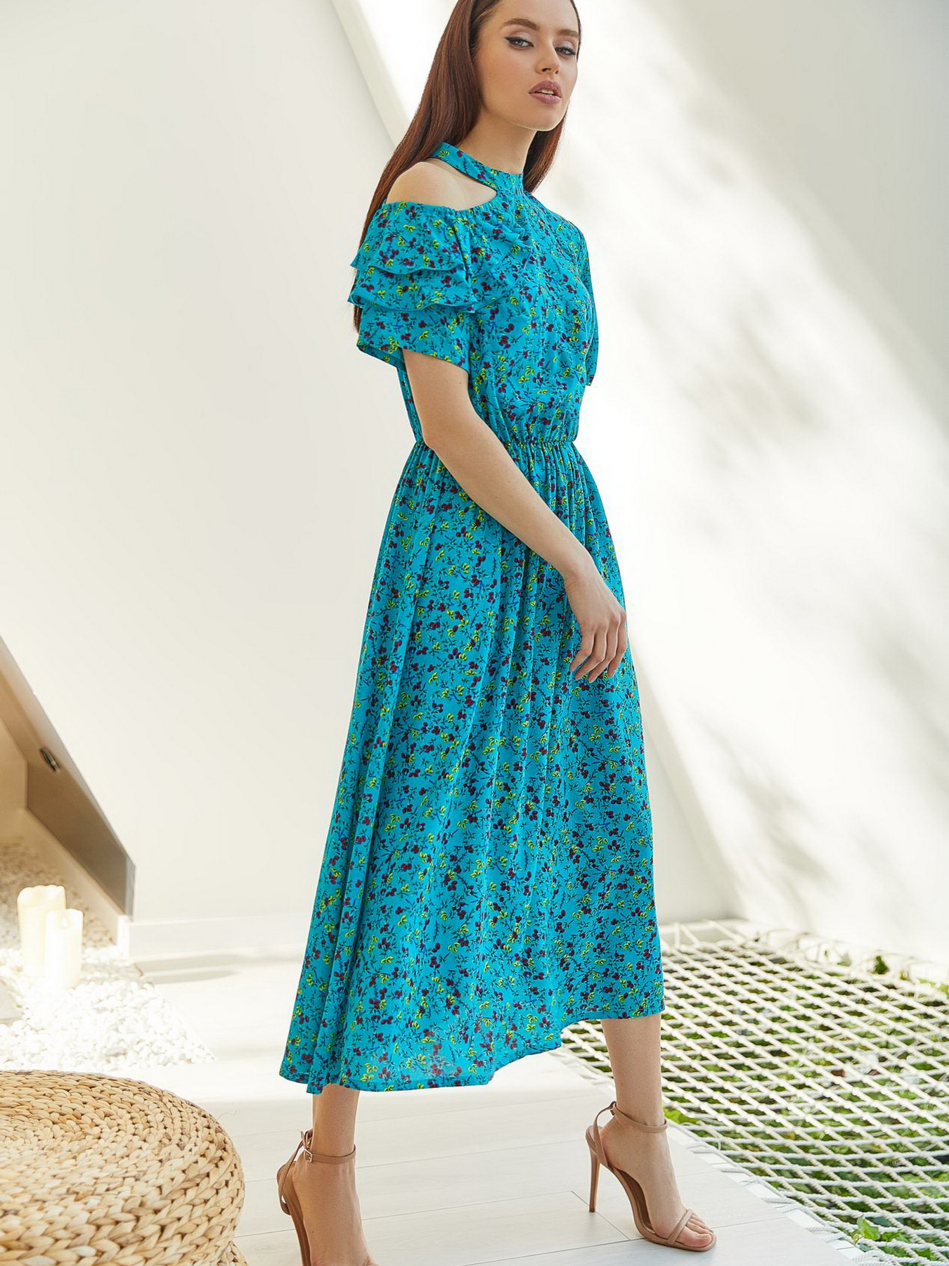 Платья VOVK модель 08814 квіти Фото