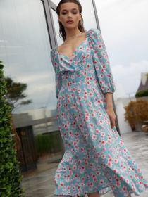 Платья VOVK модель 011690 принт квіти Фото