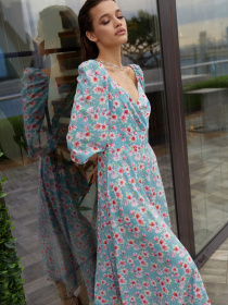 Платья VOVK модель 011690 принт квіти Фото