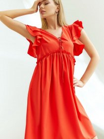 Платья VOVK модель 011100 червоний Фото