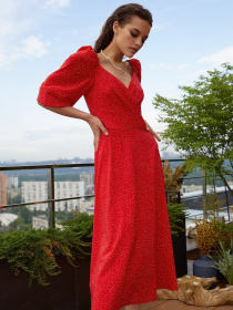 Сукні VOVK модель 011686 червоний Сукні VOVK модель 011686 червоний Фото