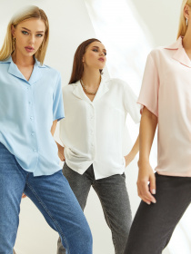 Блуза VOVK модель 011243 небесний Фото